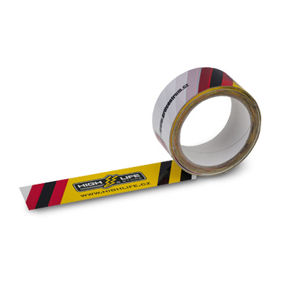 Printed polypropylene adhesive tapes (sandwich BOPP)