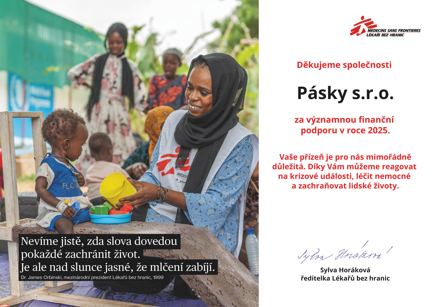 Lékaři bez hranic 2025
